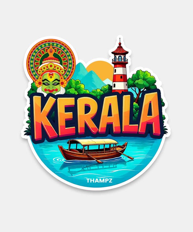Kerala Backwater  Kathakali Fridge Magnet