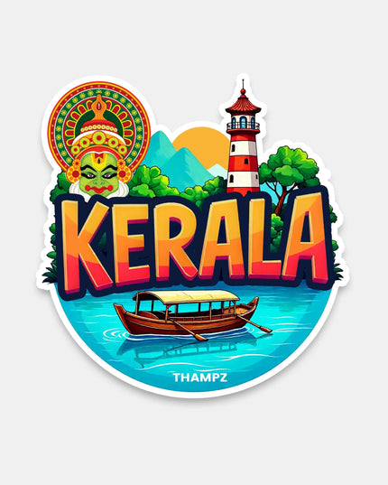 Kerala Backwaters Heritage Vinyl Sticker