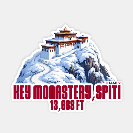 Key Monastery Spiti Fridge Magnet