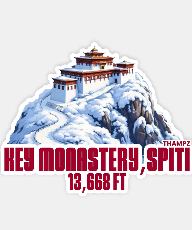 Key Monastery Spiti Premium Travel Sticker