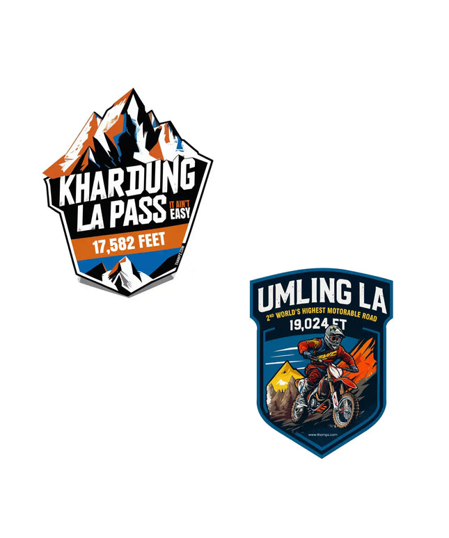 khardung la  umling la premium matte vinyl stickers combo set of 2 die cut premium travel souvenir