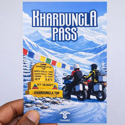 khardungla pass travel postcard scenic photo postcard