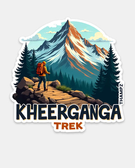 Kheerganga Trek Adventure Vinyl Sticker