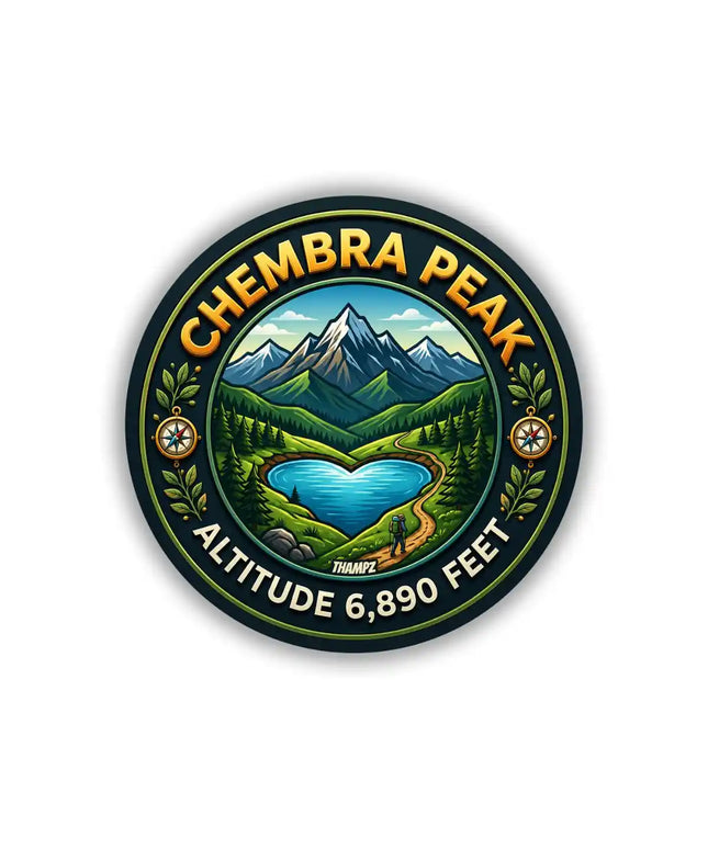 Khembra Peak Pin Badge – Altitude 6,890 Feet Himalayan Trekking Travel Souvenir & Adventure Collectible
