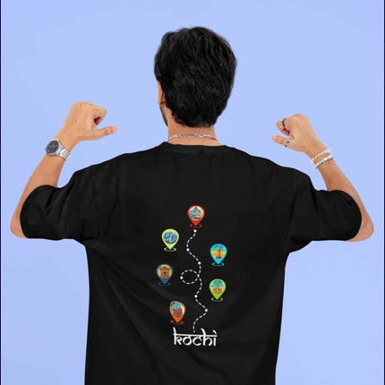 Kochi-Kerala Heritage & Metro Design Oversized T-Shirt