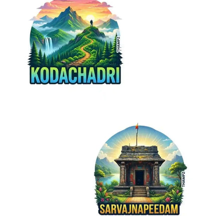 Kodachadri & Sarvajnapeedam Fridge Magnet – Karnataka Travel Souvenir & Collectible