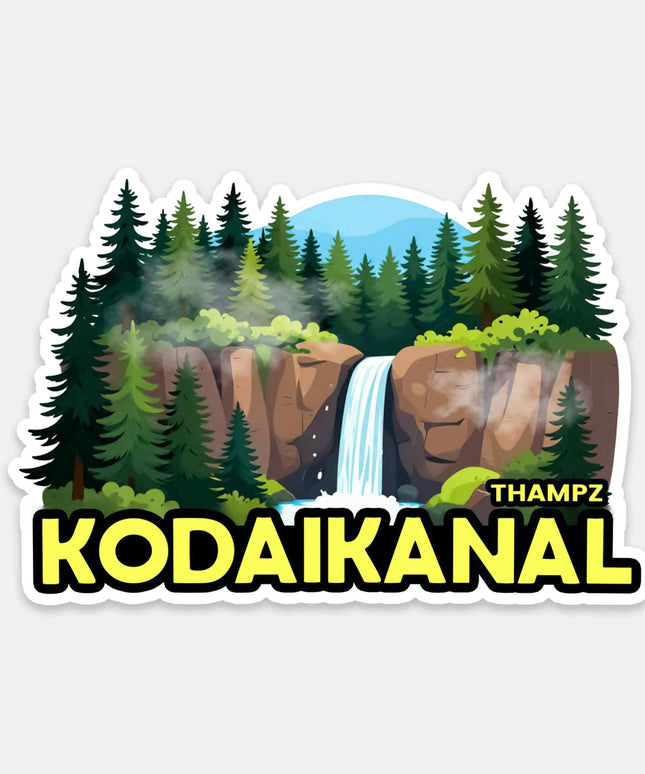 Kodaikanal Waterfall Travel Sticker