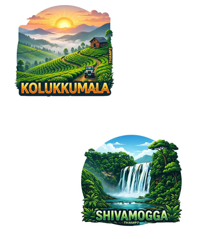 Kolukkumala Shivamogga 3D Embossed Flexible Fridge Magnet