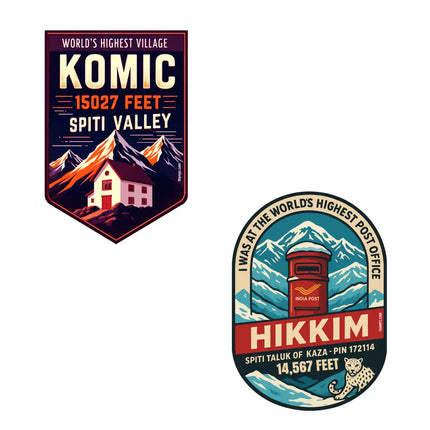 komic  hikkim premium matte vinyl stickers combo set of 2 die cut premium travel souvenir