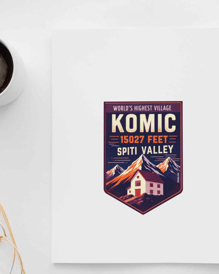 KOMIC – World’s Highest Village Spiti Valley Vinyl Sticker