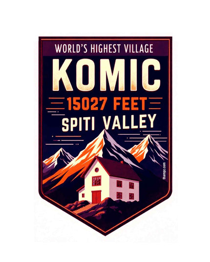 KOMIC – World’s Highest Village Spiti Valley Vinyl Sticker