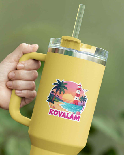 Kovalam Lighthouse Sunset Vinyl Travel Sticker
