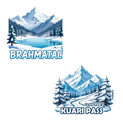 kuari pass  brahmatal 3d embossed flexible fridge magnet combo set of 2 05mm premium travel souvenir