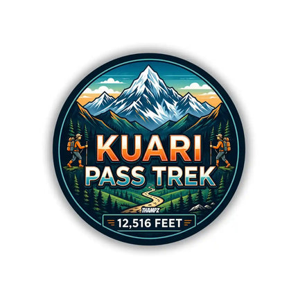 Kuari Pass Trek Uttarakhand Adventure Pin Badge – Himalayan Travel Souvenir