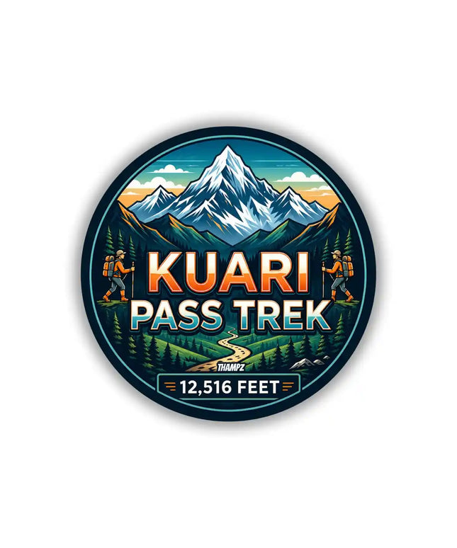Kuari Pass Trek Uttarakhand Adventure Pin Badge – Himalayan Travel Souvenir