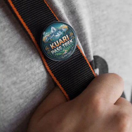 Kuari Pass Trek Uttarakhand Adventure Pin Badge – Himalayan Travel Souvenir