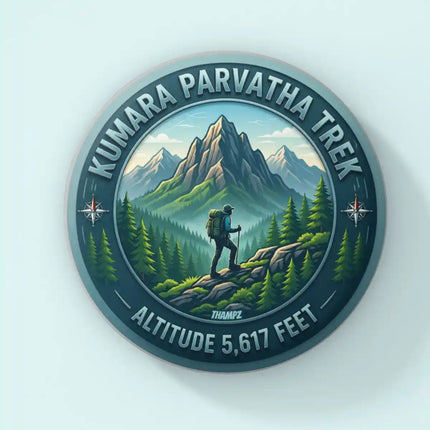 Kumara Parvatha Trek Karnataka Adventure Pin Badge – Western Ghats Travel Souvenir