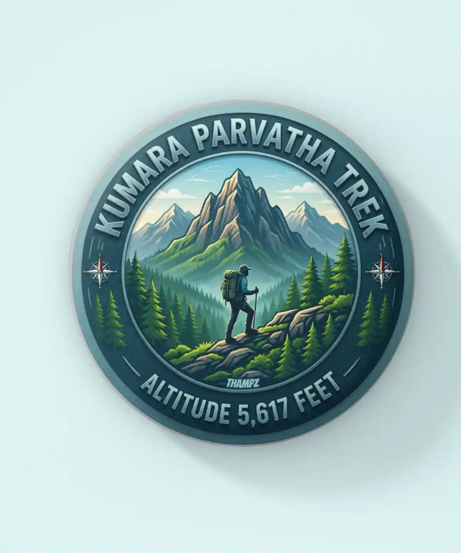 Kumara Parvatha Trek Karnataka Adventure Pin Badge – Western Ghats Travel Souvenir