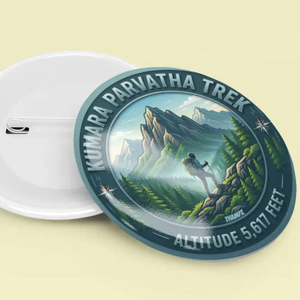 Kumara Parvatha Trek Karnataka Adventure Pin Badge – Western Ghats Travel Souvenir