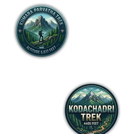 Kumara Parvatha Trek  Kodachadri Trek Metal Pin Badges Set of 2  Karnataka Adventure Souvenir Collection