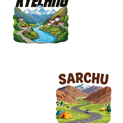Kyelang Sarchu 3D Embossed Flexible Fridge Magnet