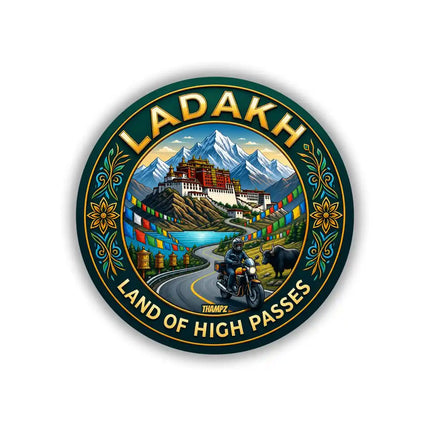 Ladakh Monastery & Mountain Road Scenic Pin Badge – Himalayan Travel Souvenir