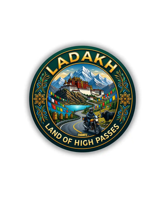 Ladakh Monastery & Mountain Road Scenic Pin Badge – Himalayan Travel Souvenir