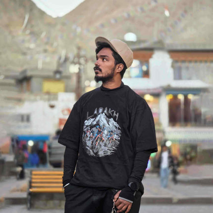 Ladakh Riders – Adventure Motorcycle Oversized T-Shirt