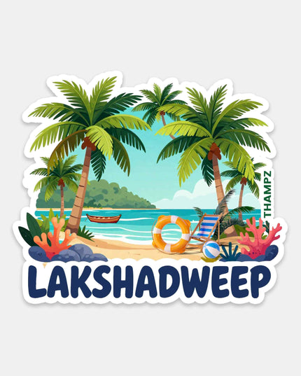 Lakshadweep Tropical Island Travel Sticker