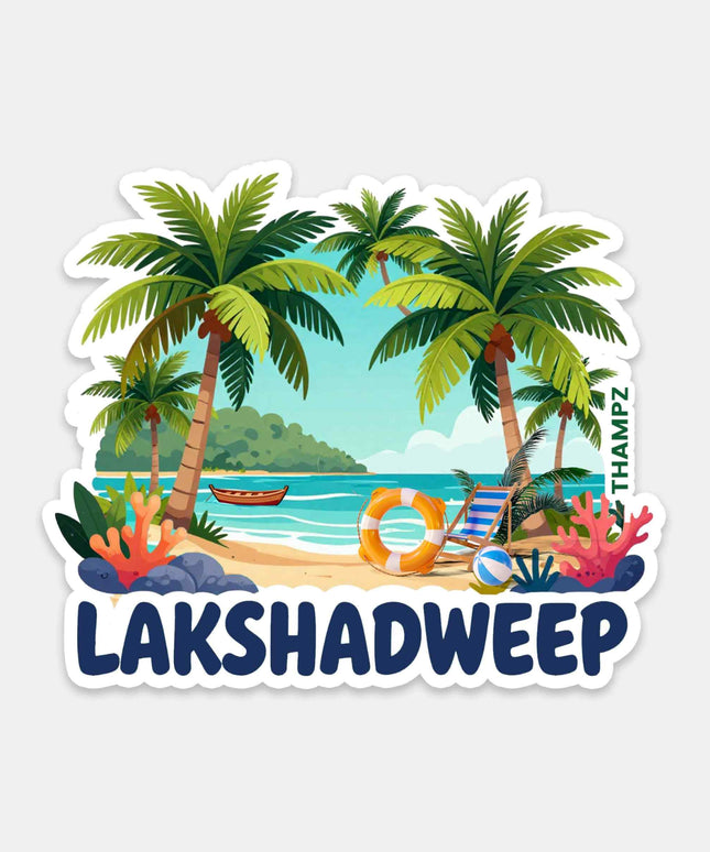 Lakshadweep Tropical Island Travel Sticker