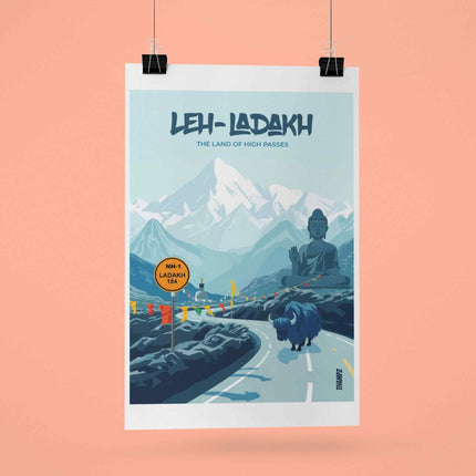 Leh Ladakh Poster Land Of High Passes