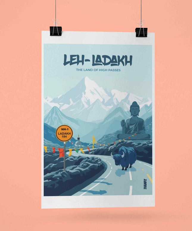 Leh Ladakh Poster Land Of High Passes