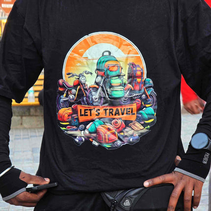 Let’s Travel - Motorcycle & Backpack Adventure Oversized T-Shirt