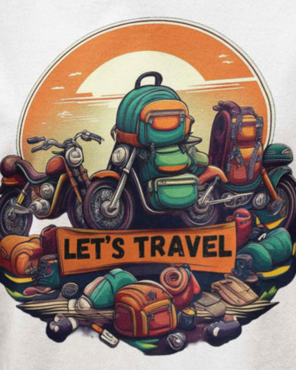 Let’s Travel - Motorcycle & Backpack Adventure Oversized T-Shirt