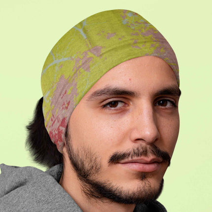 Lime Green Abstract Seamless Unisex Bandana