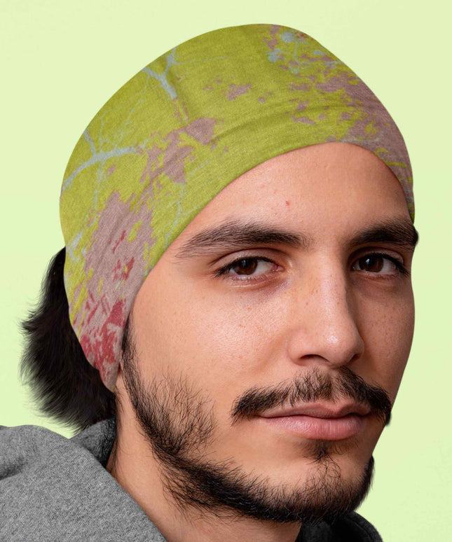 Lime Green Abstract Seamless Unisex Bandana