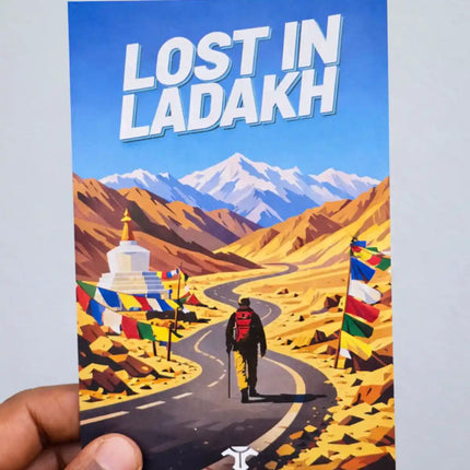 lost in ladakh travel postcard scenic photo postcard