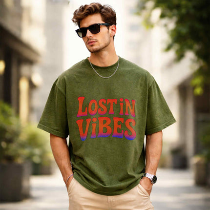 Lost in Vibes Oversized Unisex Acid Wash T-Shirt