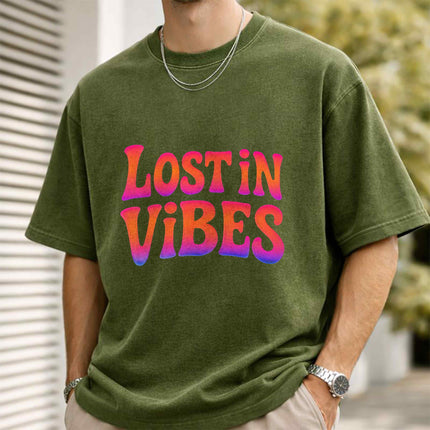 Lost in Vibes Oversized Unisex Acid Wash T-Shirt