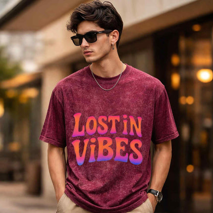 Lost in Vibes Oversized Unisex Acid Wash T-Shirt