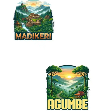 Madikeri & Agumbe Fridge Magnet – Karnataka Travel Souvenir & Collectible
