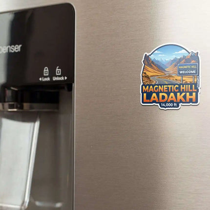 magnetic hill fridge magnet