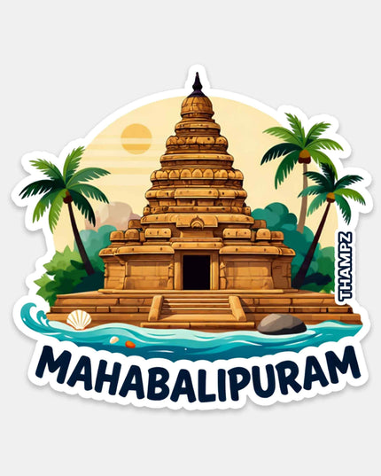 Mahabalipuram Shore Temple Travel Sticker