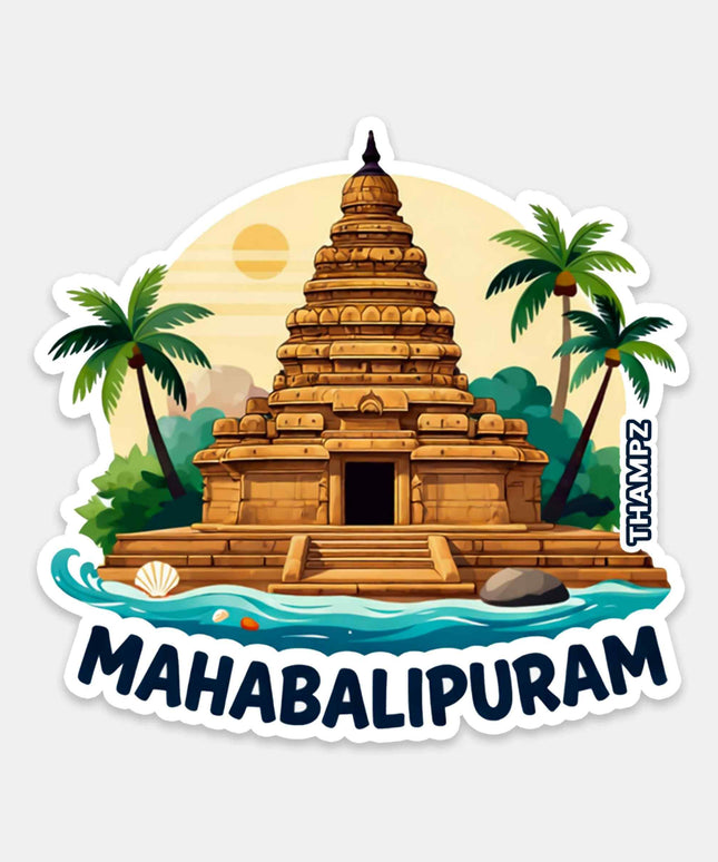 Mahabalipuram Shore Temple Travel Sticker