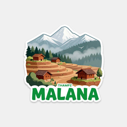 Malana Himalayan Village Fridge Magnet
