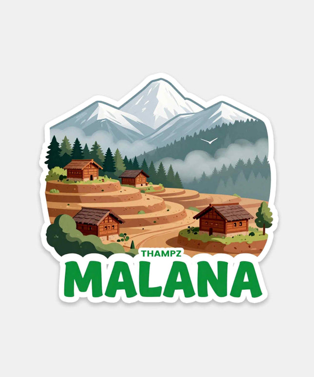 Malana Village Himalayan Escape Vinyl Sticker