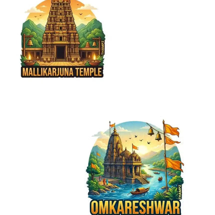 Mallikarjuna & Omkareshwar Fridge Magnet – Spiritual Travel Souvenir & Collectible