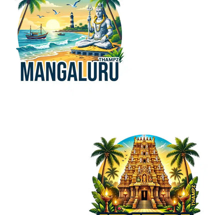 Mangaluru Uduppi 3D Embossed Flexible Fridge Magnet
