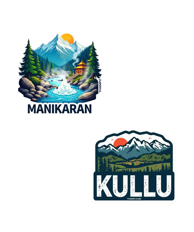 manikaran  kullu 3d embossed flexible fridge magnet combo set of 2 05mm premium travel souvenir