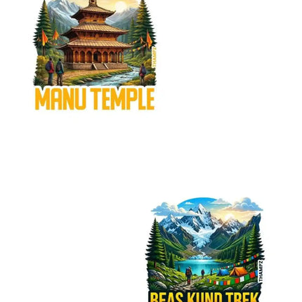 Manu Temple & Beas Kund Trek Fridge Magnet – Himachal Pradesh Travel Souvenir & Collectible